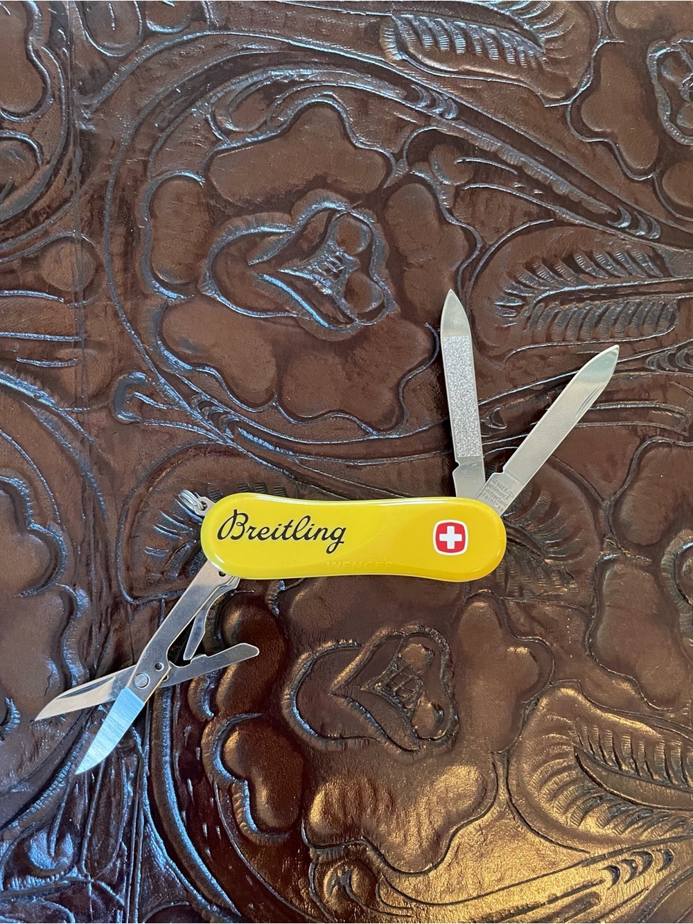 Breitling Yellow Swiss Multi-Tool Pocket Knife